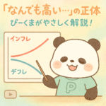 インフレ・デフレを解説するぴーくまのアイキャッチ画像